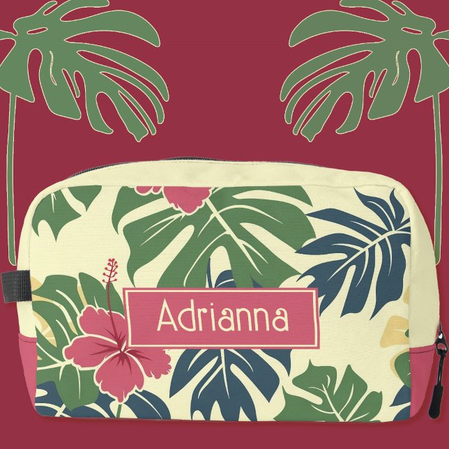 Yellow Floral Tropical  Dopp Kit (Creator Uploaded)