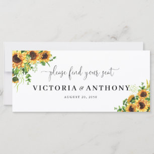 Yellow Floral Wedding Head Table Sign