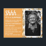 Yellow Floral Women's 80th Birthday Photo Invitation Postcard<br><div class="desc">Beautiful yellow botanical women's 80th birthday party photo invitation postcard.  Text is fully customisable,  so this card can be designed for any age.  Contact me for assistance with customisation or to request matching products.</div>