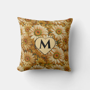 Yellow floral yellow sunflower yellow daisies  cushion