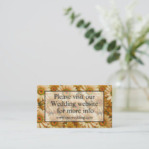 Yellow floral yellow sunflower yellow daisies enclosure card