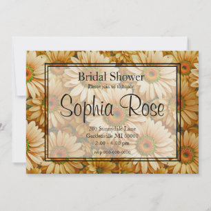 Yellow floral yellow sunflower yellow daisies invitation