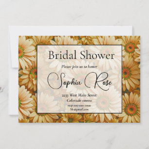 Yellow floral yellow sunflower yellow daisies  invitation