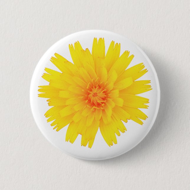 Yellow Flower 6 Cm Round Badge (Front)