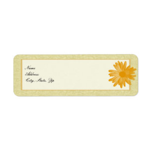 Yellow Flower Address Labels