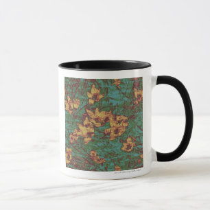 Yellow flower against leaf camouflage pattern 2 mug