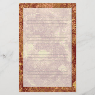 Yellow flower against leaf camouflage pattern stationery