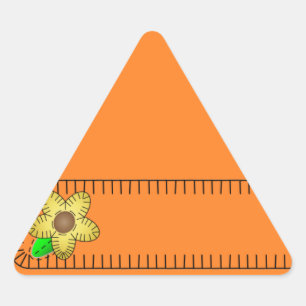 Yellow Flower  BackgroundTriangle Sticker