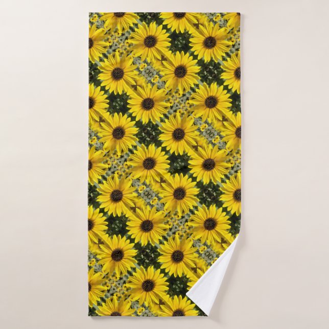 Yellow Flower Bath Towel (Bath Towel)