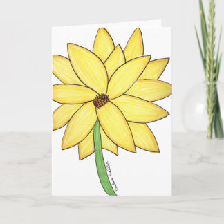 Yellow Flower Blank Card