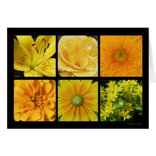 Yellow Flower Card (Front Horizontal)