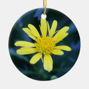yellow flower ceramic tree decoration
