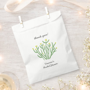 Yellow Flower Cholla Cactus Bridal Shower Favour Bags
