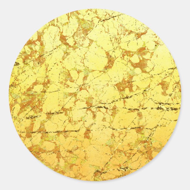 Yellow Flower Classic Round Sticker (Front)