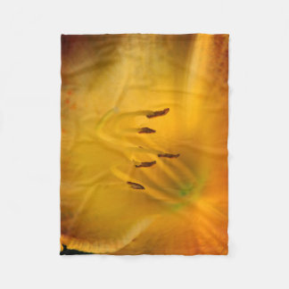Yellow Flower Closeup Fleece Blanket