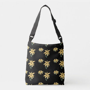 Yellow flower cross body bag