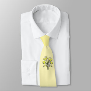 Yellow Flower Daffodil Tie