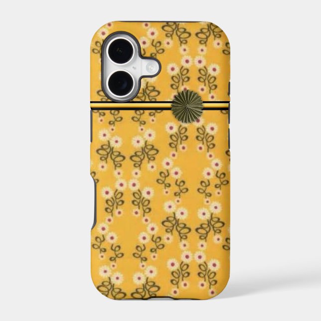 Yellow Flower Design iPhone Case (Back)