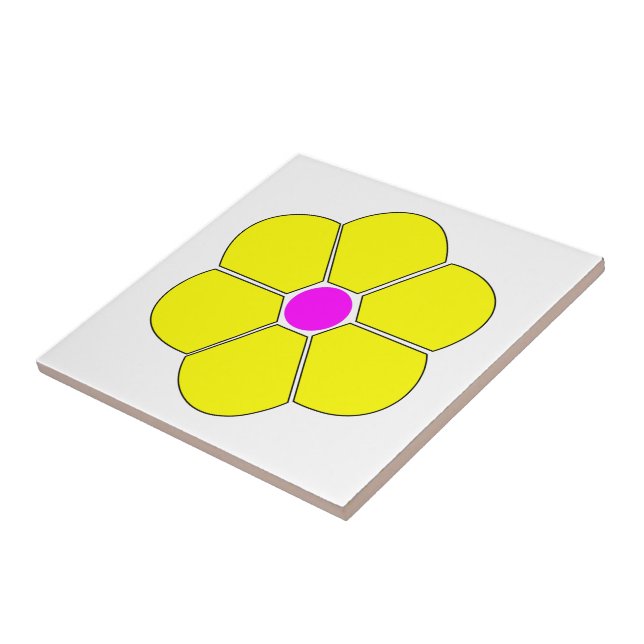 Yellow Flower Design Tile (Side)