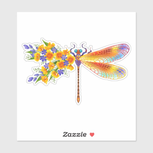 Yellow Flower Dragonfly (Sheet)