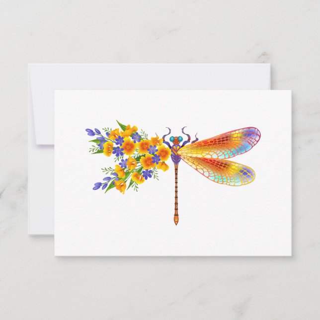 Yellow Flower Dragonfly (Front)