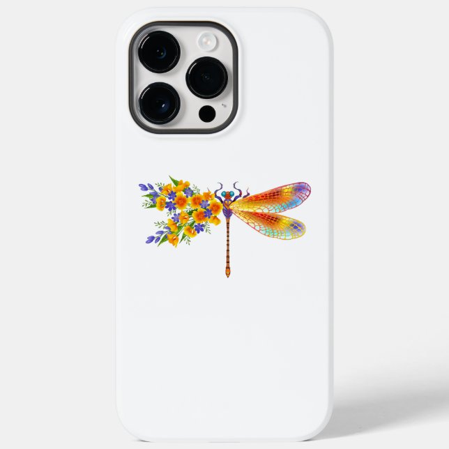 Yellow Flower Dragonfly Case-Mate iPhone Case (Back)