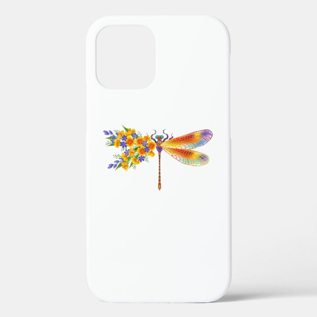 Yellow Flower Dragonfly Case-Mate iPhone Case (Back)