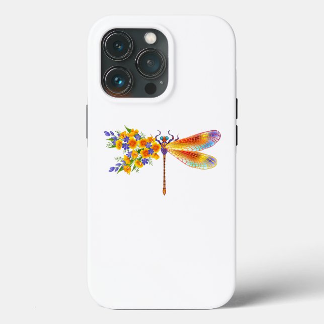 Yellow Flower Dragonfly Case-Mate iPhone Case (Back)