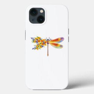 Yellow Flower Dragonfly iPhone 13 Case