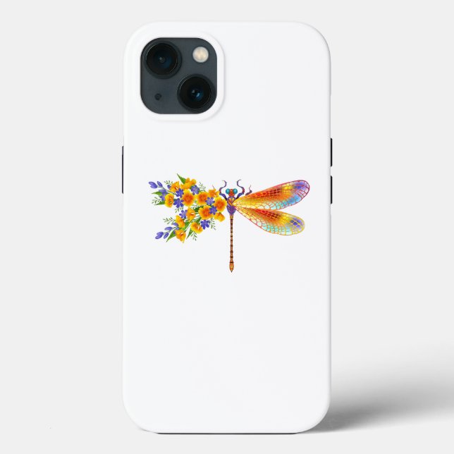 Yellow Flower Dragonfly Case-Mate iPhone Case (Back)