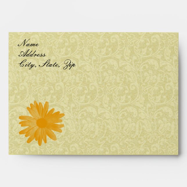 Yellow Flower Envelopes (Front)