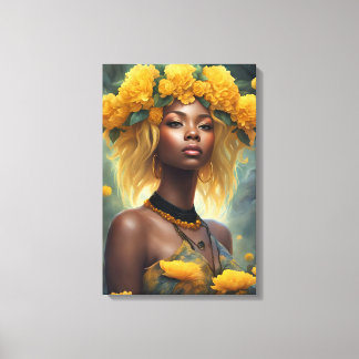 Yellow Flower Garden Canvas Print