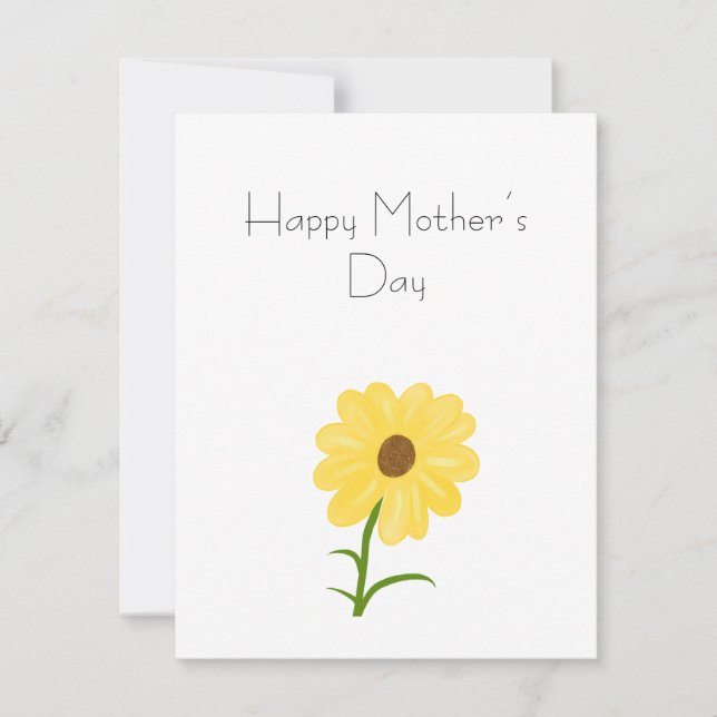 Yellow flower holiday card (Front)