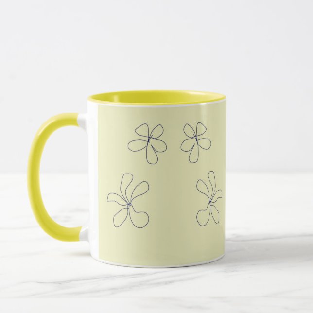 yellow flower mug (Left)