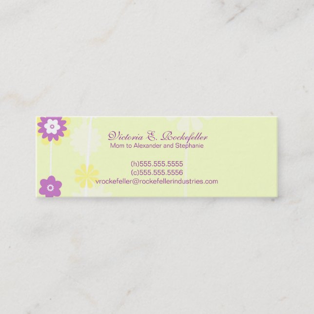 Yellow Flower Mummy Cards (Front)
