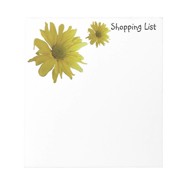 Yellow Flower Notepad (Front)
