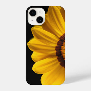 Yellow flower on  black background iPhone 14 case