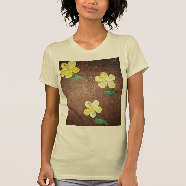 yellow flower painting tshirt (Front)