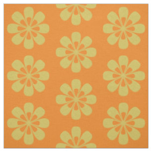 Yellow Flower Pattern Fabric