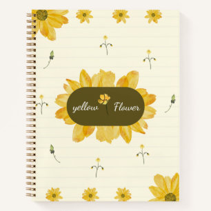 Yellow Flower Personalised Notebook