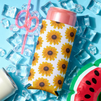Yellow Flower Photo Can Cooler