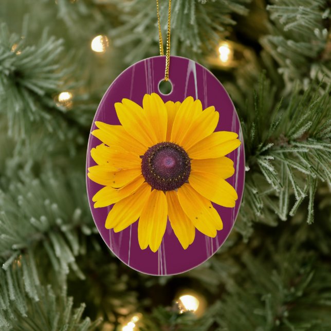 Yellow Flower Photo Ornament  (Tree)