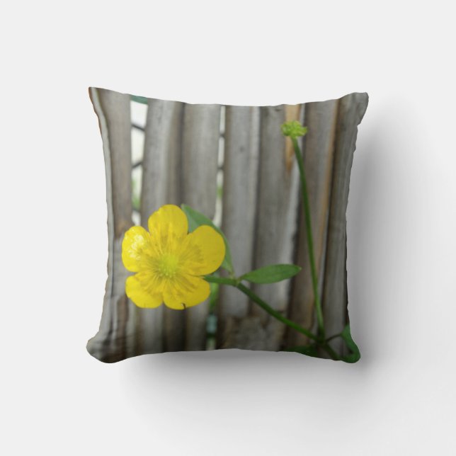 Yellow Flower Photo Throw Cushion 41 cm x 41 cm (Front)