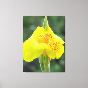 Yellow Flower Portrait Canvas Print