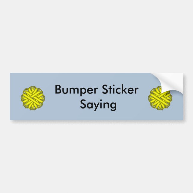 Yellow Flower Ribbon by Kenneth Yoncich Bumper Sticker (Front)