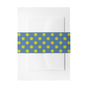 Yellow Flower Ribbon by Kenneth Yoncich Invitation Belly Band