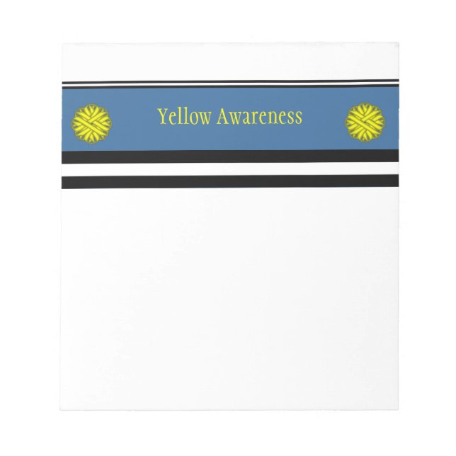 Yellow Flower Ribbon by Kenneth Yoncich Notepad (Front)