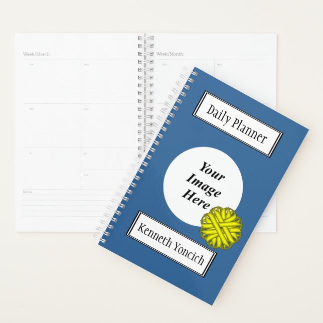 Yellow Flower Ribbon by Kenneth Yoncich Planner (Display)
