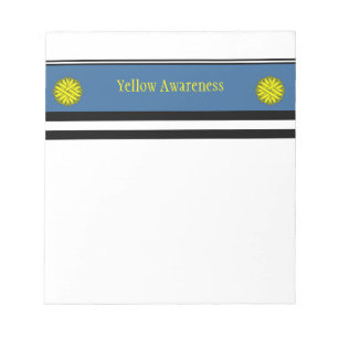 Yellow Flower Ribbon Notepad