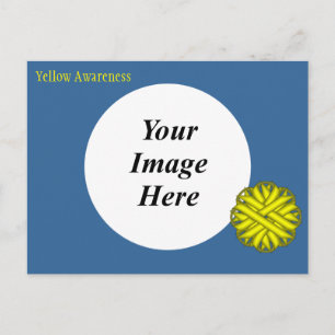 Yellow Flower Ribbon Template by Kenneth Yoncich Postcard